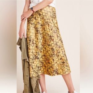 Anthropologie Current Air slip skirt with snake print 3x